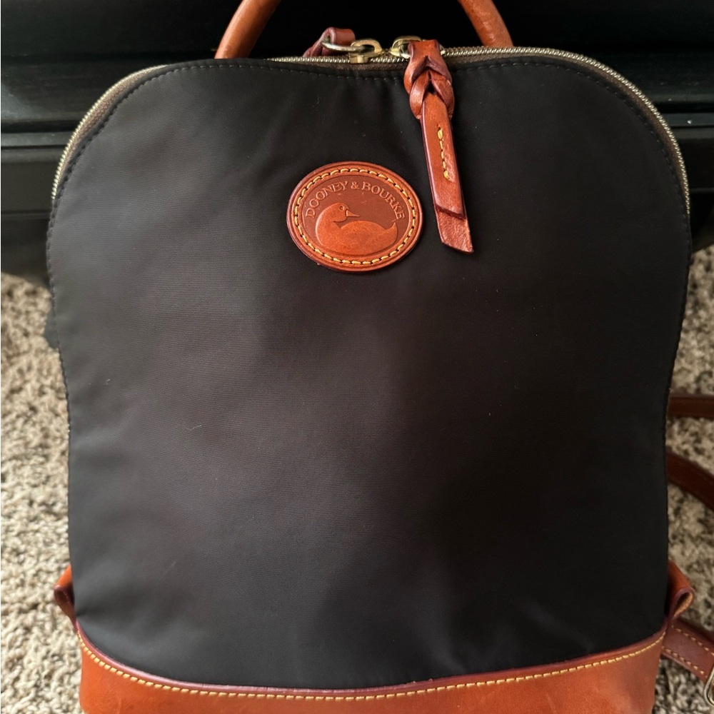 Dooney & Bourke Black and Tan Backpack